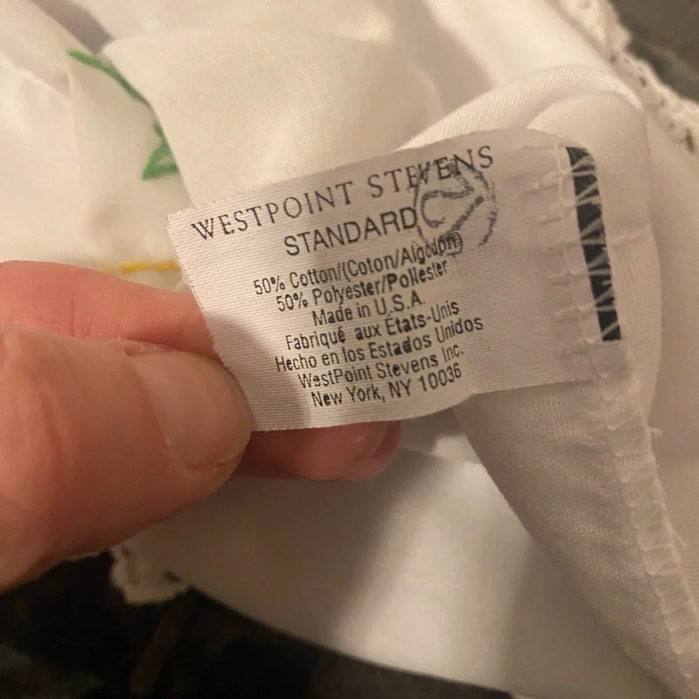 Vintage Westpoint Stevens pillowcase embroidered hummingbird Made in the USA